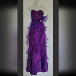 Cocktail Bridesmaid Homecoming long formal dress sz S